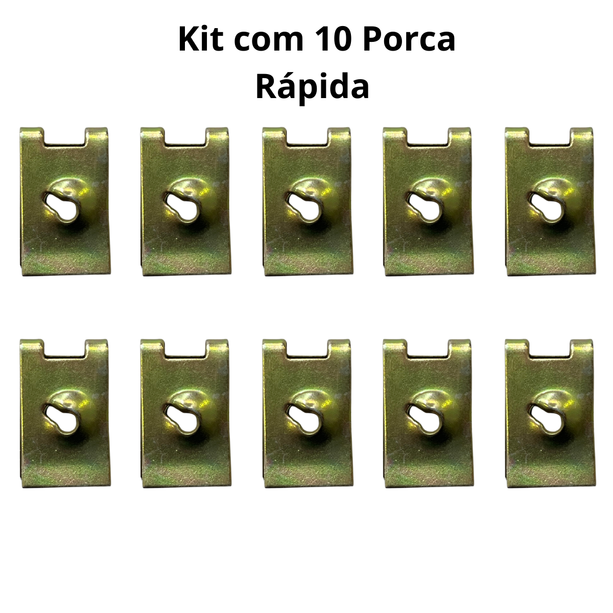 Chapinha Porca Rápida Presilha do Paralama Universal – KIT COM 10