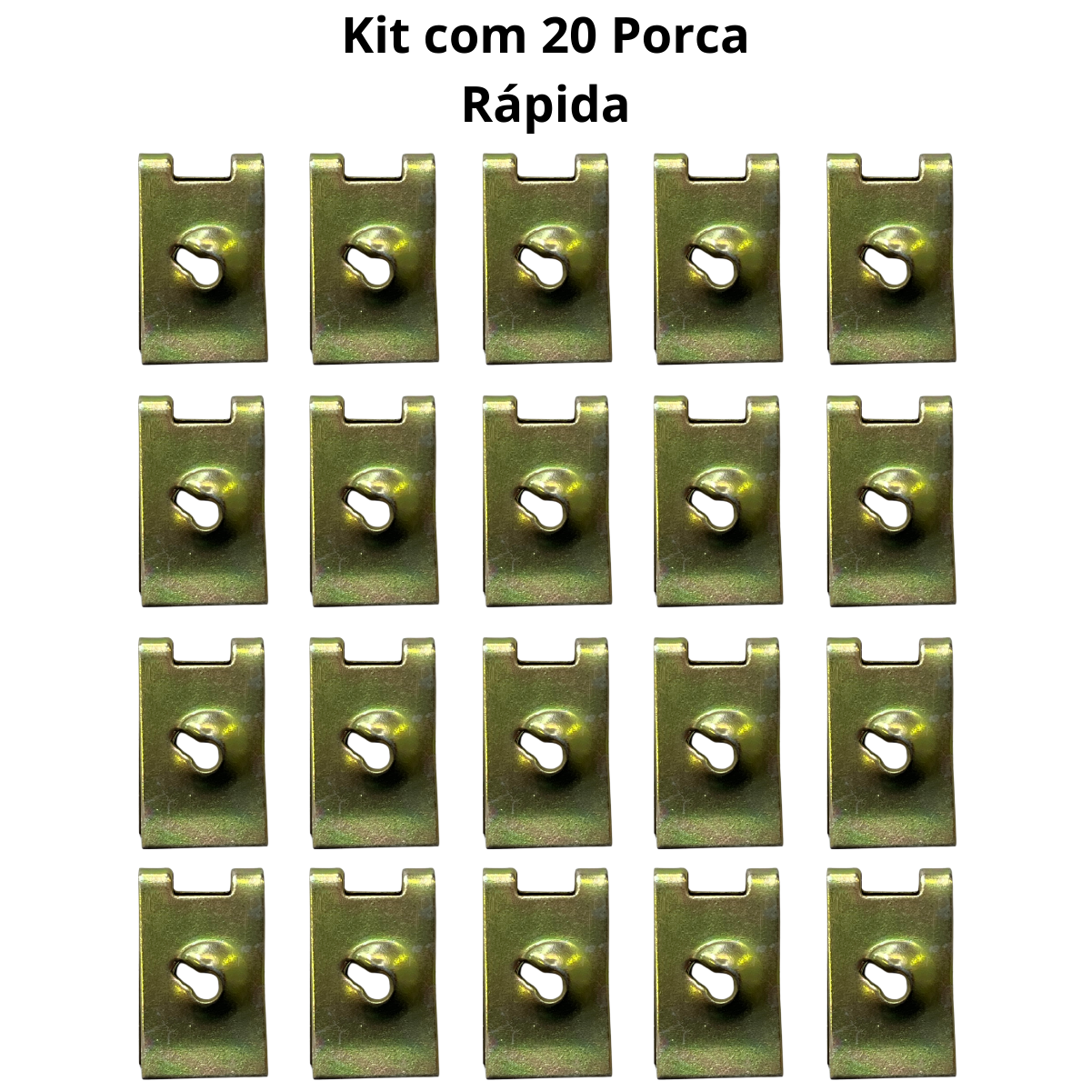 Chapinha Porca Rápida Presilha do Paralama Universal - KIT COM 20