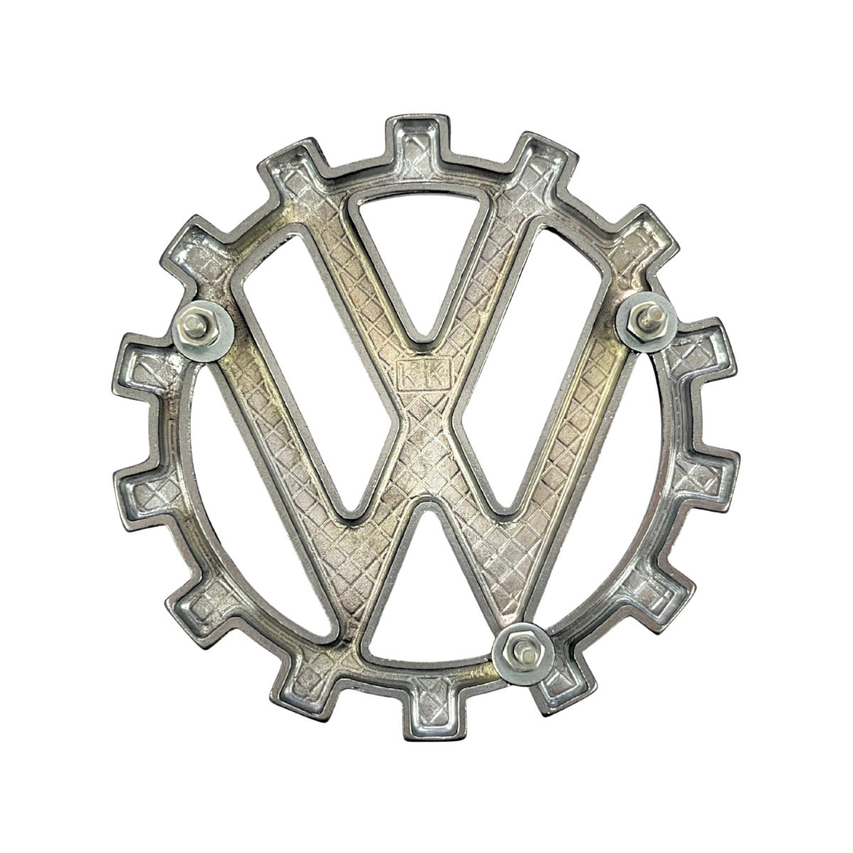 EMBLEMA LOGO VW CAPO FUSCA KDF GERMAN LOOK PRETO 12769P (2)