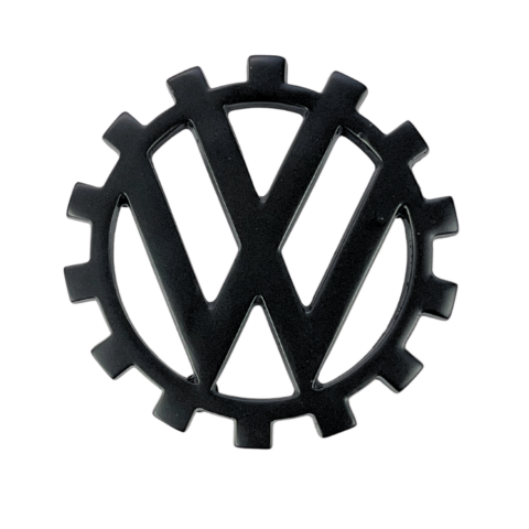 EMBLEMA LOGO VW CAPO FUSCA KDF GERMAN LOOK PRETO 12769P (3)