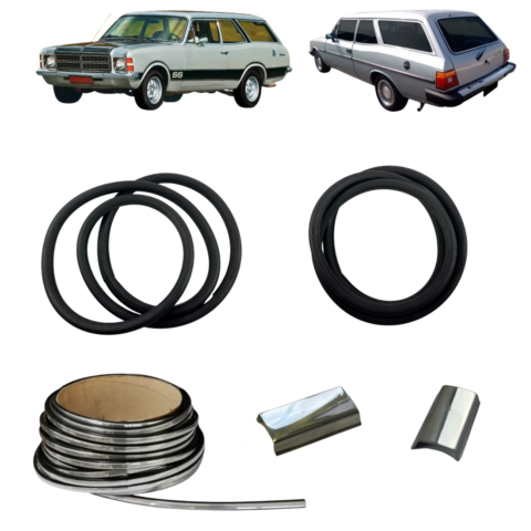 KIT BORRACHA E FRISO PLASTICO CARAVAN PB E VG