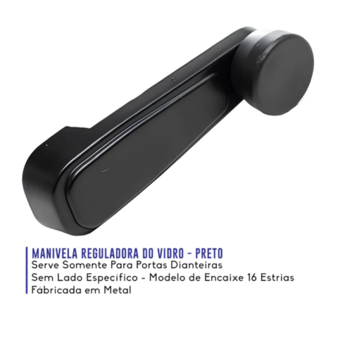 MANIVELA LINHA GM MONZA OPALA CHEVETTE METAL PRETA (9)