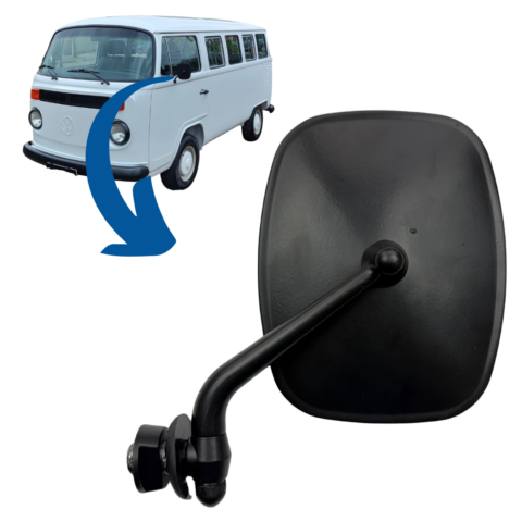 RETROVISOR KOMBI CLIPPER METAL PRETO LADO ESQUERDO (9)
